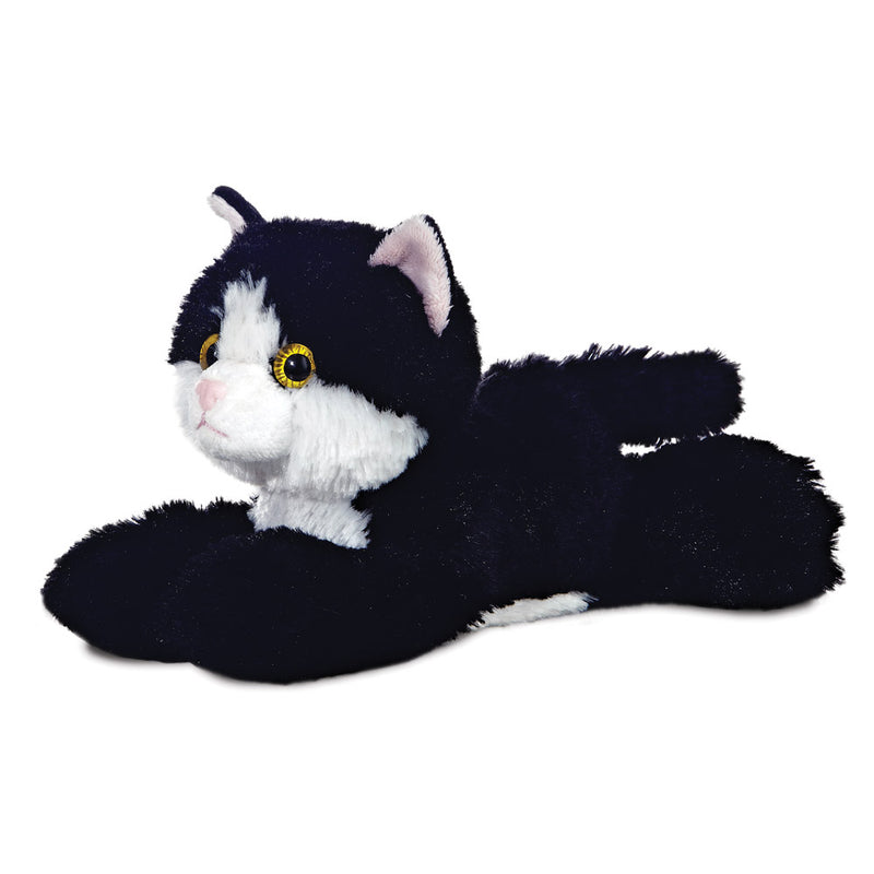 Black and white cat cuddly toy hotsell