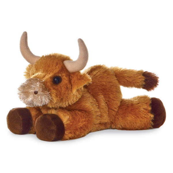 Mini Flopsies Mac Bull Soft Toy - Aurora World LTD