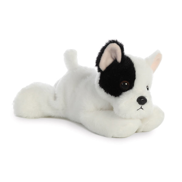 Black and white stuffed animal dog best sale