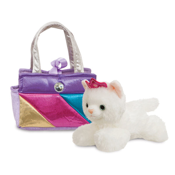 Fancy Pal Cat in Rainbow Handbag Soft Toy - Aurora World LTD