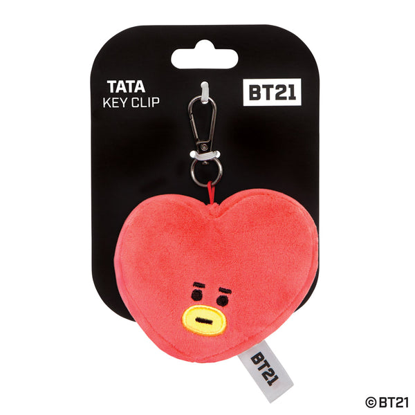 BT21, TATA Plush Key Clip, 4In - Aurora World LTD