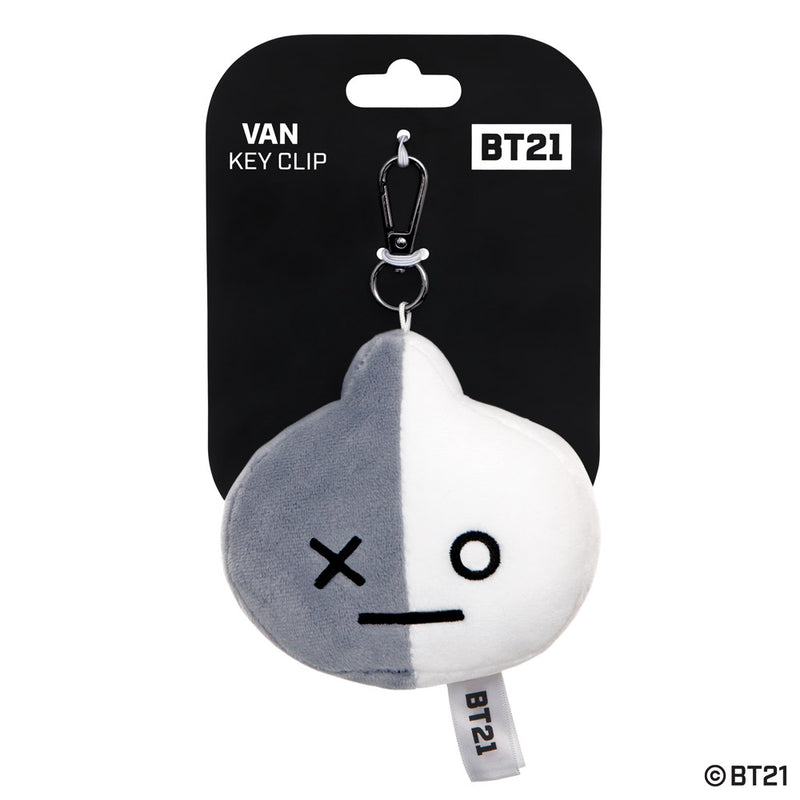 BT21, VAN Plush Key Clip, 4In - Aurora World LTD